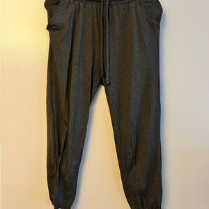 Women's Charcoal Gray Jogger Pants - Casual Elastic Waist